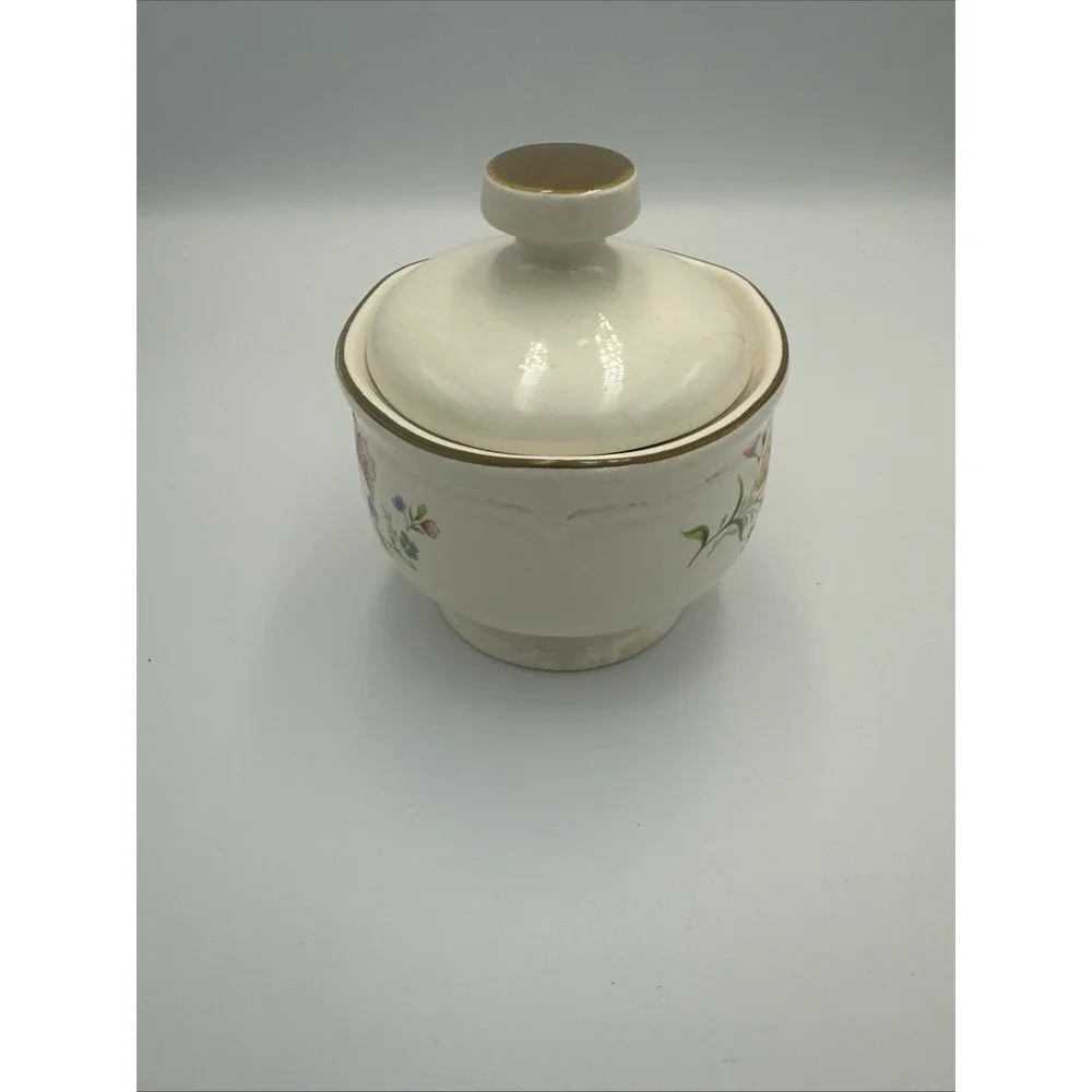Sangostone 3458 Spring Love Sugar Bowl With Lid Stoneware Oven Dishwasher Safe‎